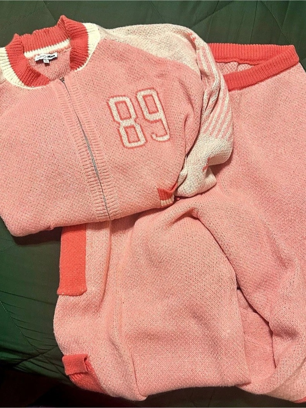 Fashion Nova 89 Classic Sweater Pant Set Pink Matching Set